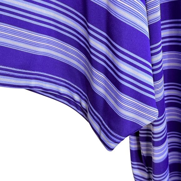Adidas Performance Clima Lite Men's Purple Striped Polo Golf Shirt - XXL - Picture 4 of 8